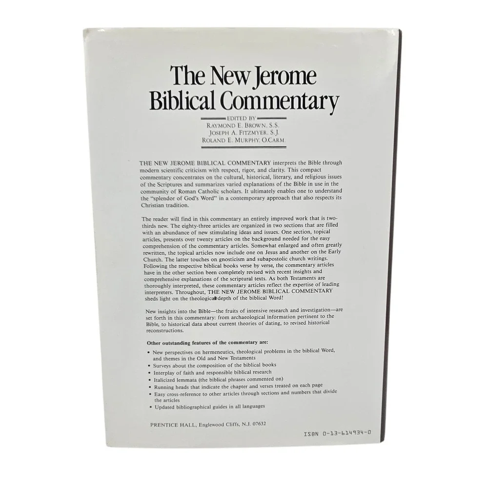 The New Jerome Biblical Commentary Prentice Hall Hardcover Brown 1990 Religion